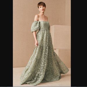 BHLDN Beatrice Organza Maxi Dress - Sage Green NWT